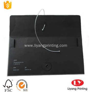 A4 black Business Envelope with String